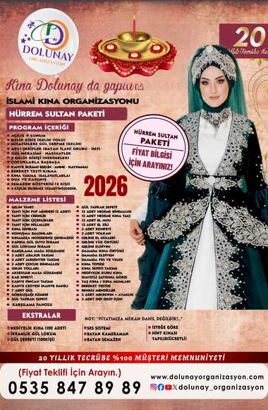 İslami Kına Organizasyonu Paketleri 2026